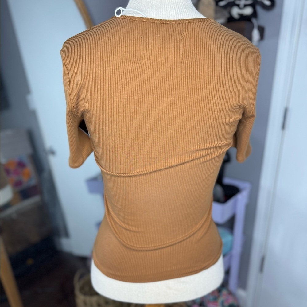 Pistola Camel Ribbed Top - Picture 3 of 6